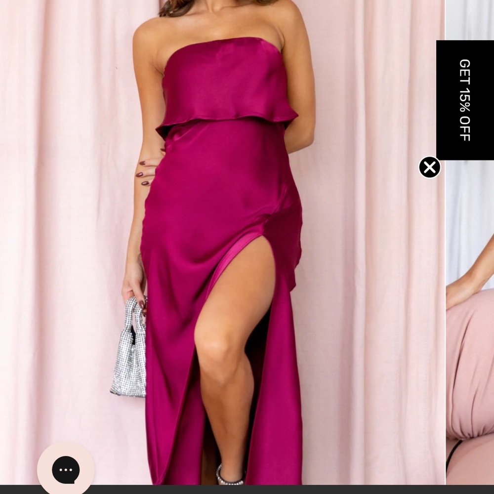 Petal & Pup Berry Satin dress